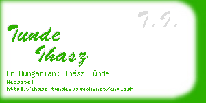 tunde ihasz business card